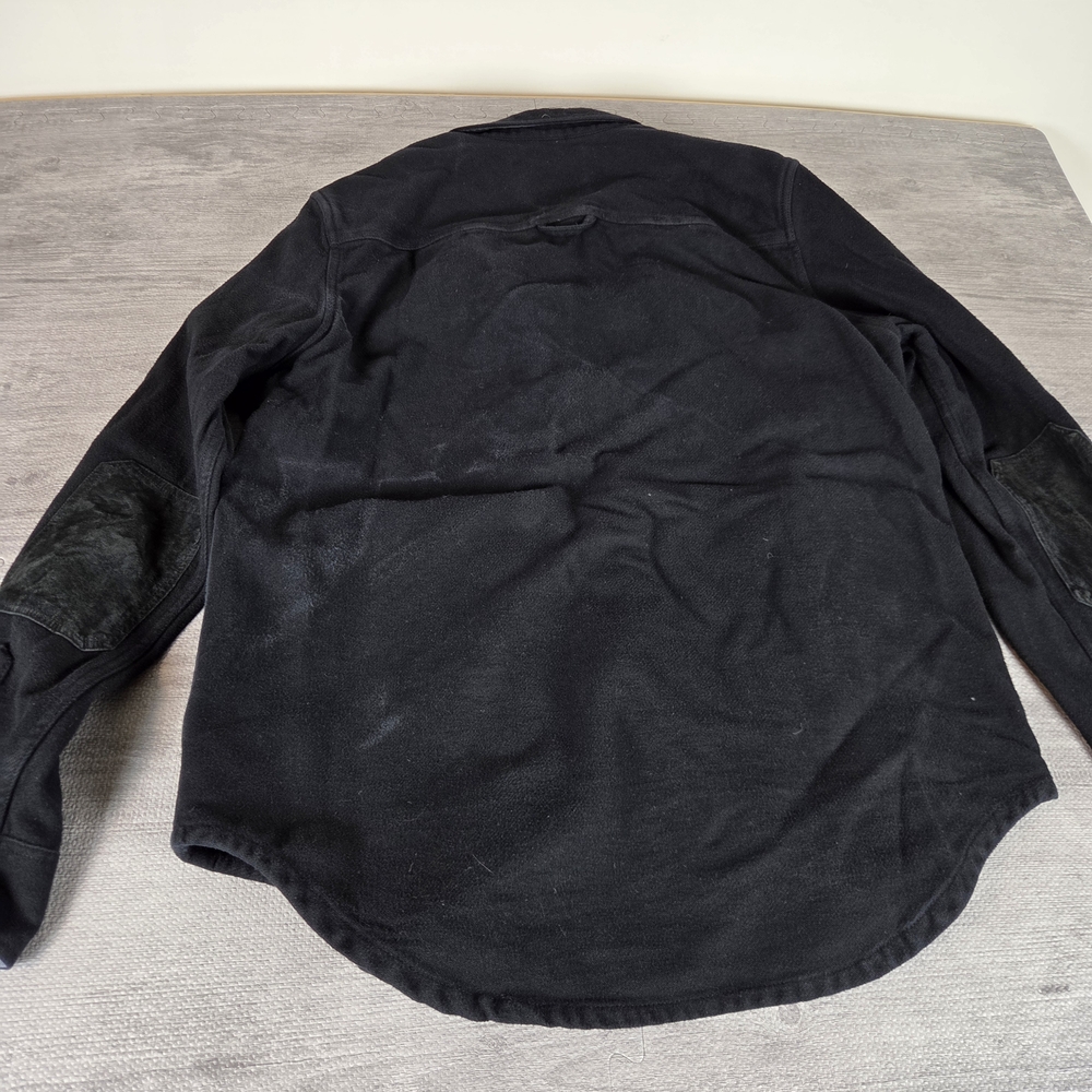 CPO Provisions Heavyweight Chore Coat Barn Jacket Black XL Leather Elbow Patches - Picture 7 of 8